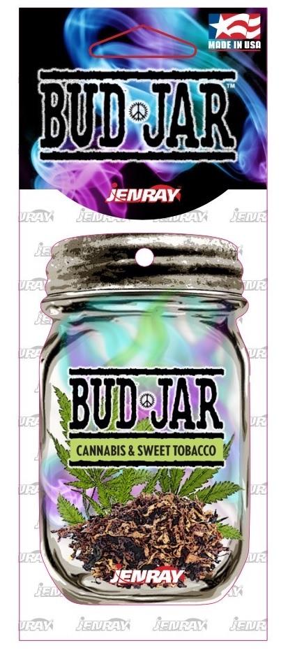 Marijuana Bud Jar Car Air Freshener Cannabis & Sweet Tobacco 12/bx image