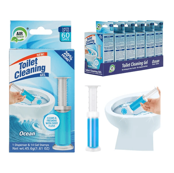 Air Fusion Toilet Cleaning Gel 1.6oz Ocean Fresh 12/Display image