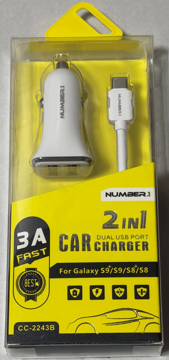 Dual Car USB Port w/Type C Wire 6/bx ***CLOSEOUT image