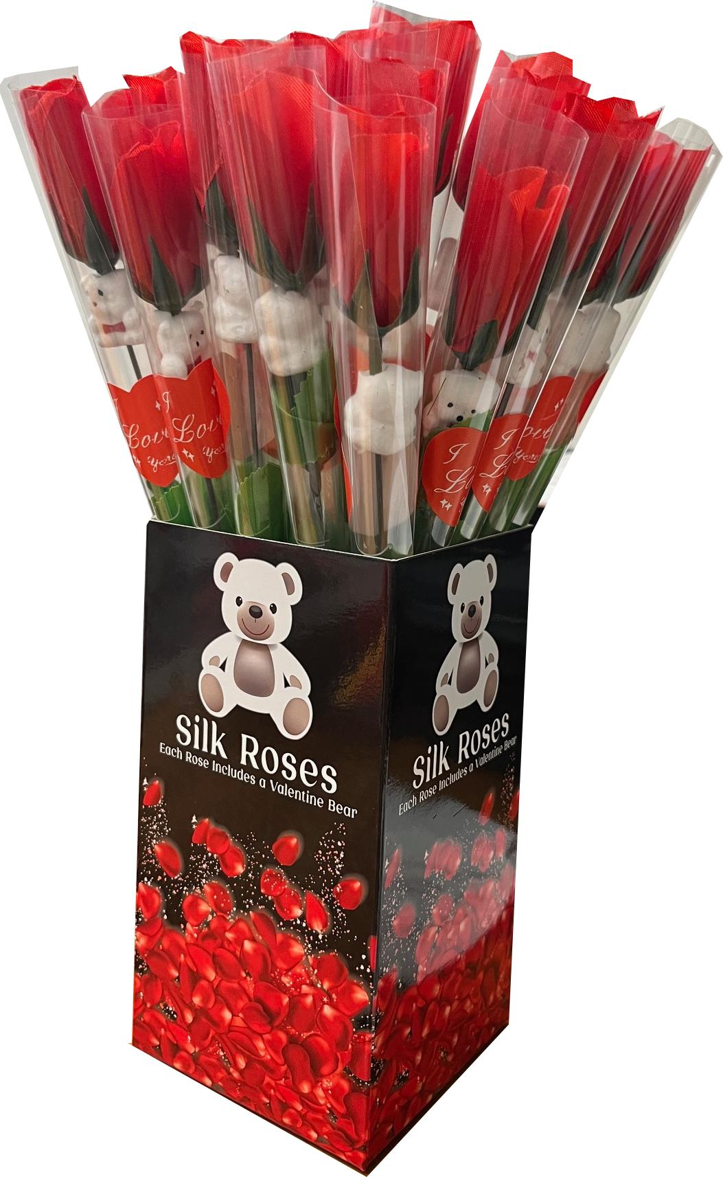 Long Stem Rose w/bear 24/box image