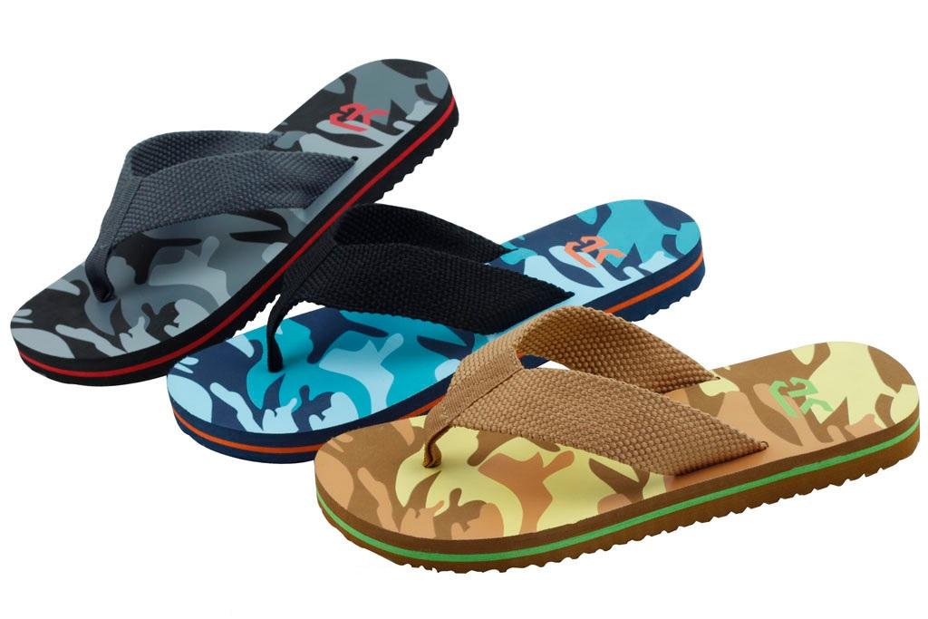 Men Camouflage Flip Flops Sandals 12/bx image