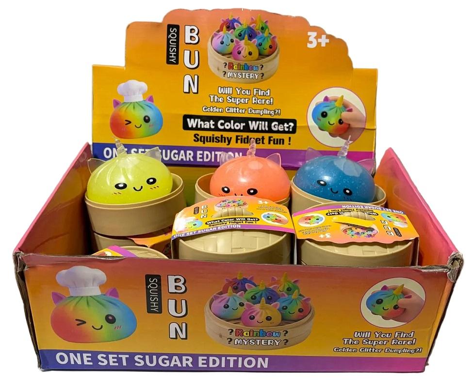 Squishy Unicorn Glitter Dumpling Toy 12/display image