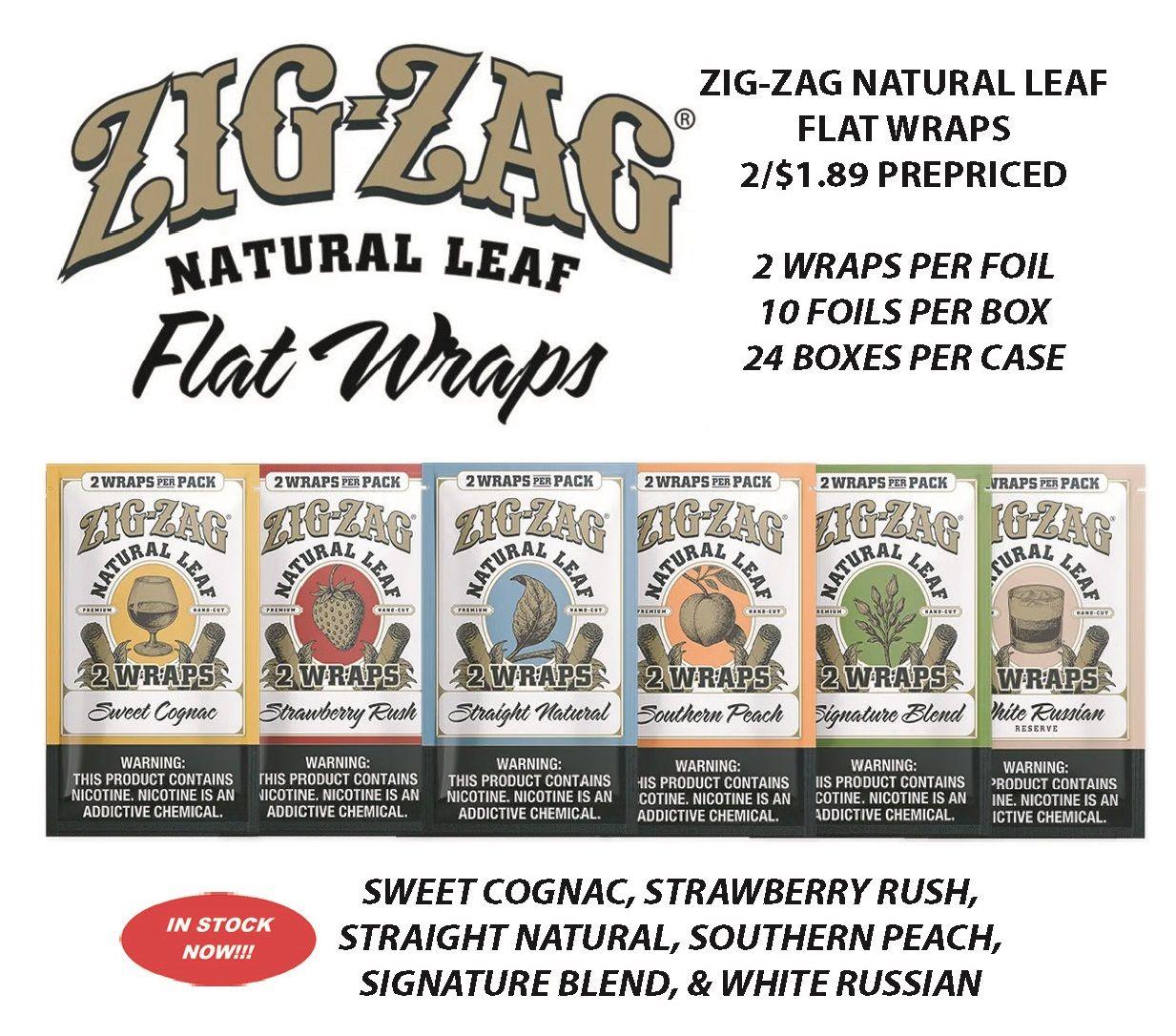 ZIG-ZAG NATURAL LEAF FLAT WRAPS 2/$1.89 10/BX image