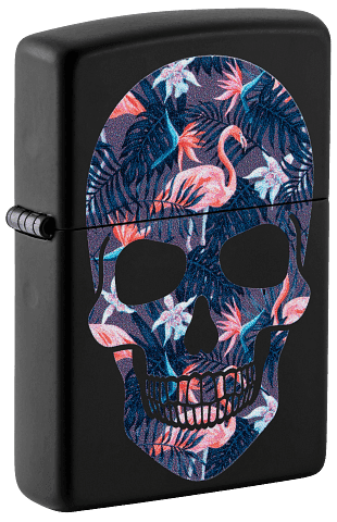 Zippo Flamingo Skull