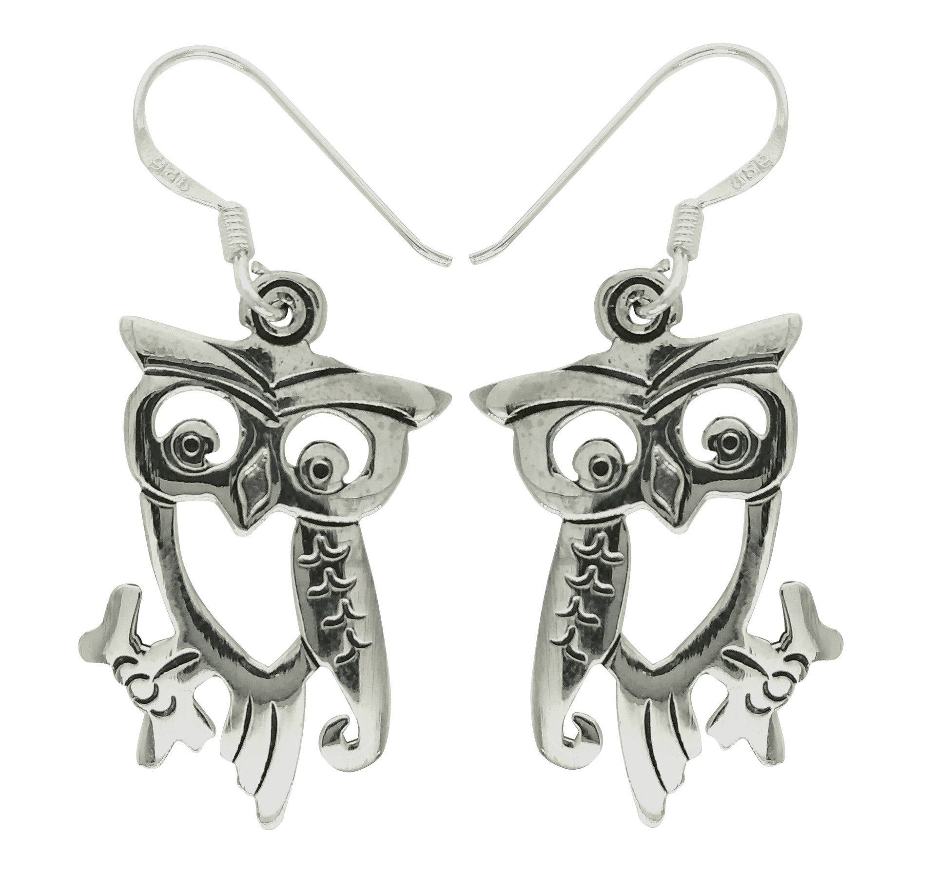 Sterling Silver Owl Earrings (OWL-206) image