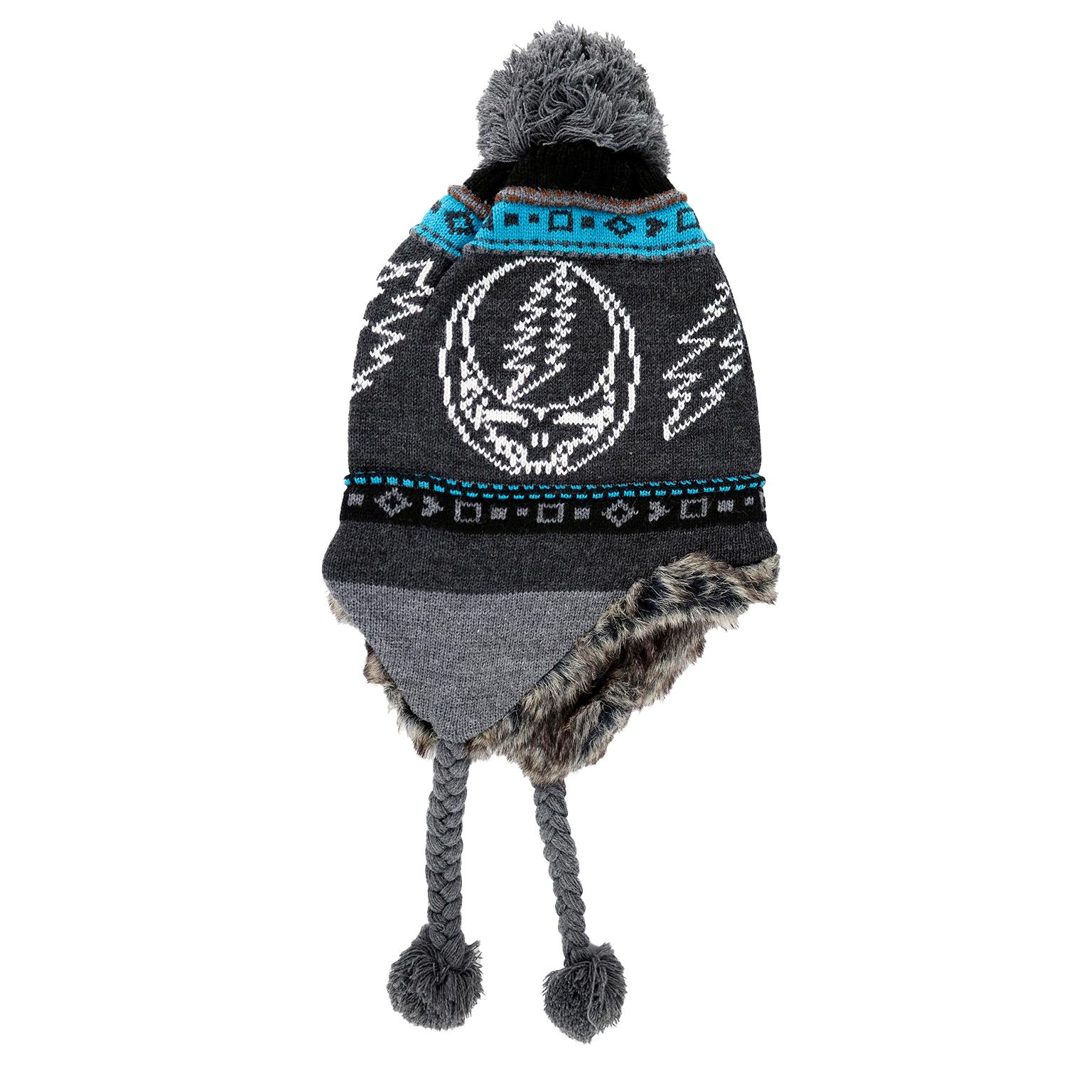 Steal Your Face Flap Hat Charcoal