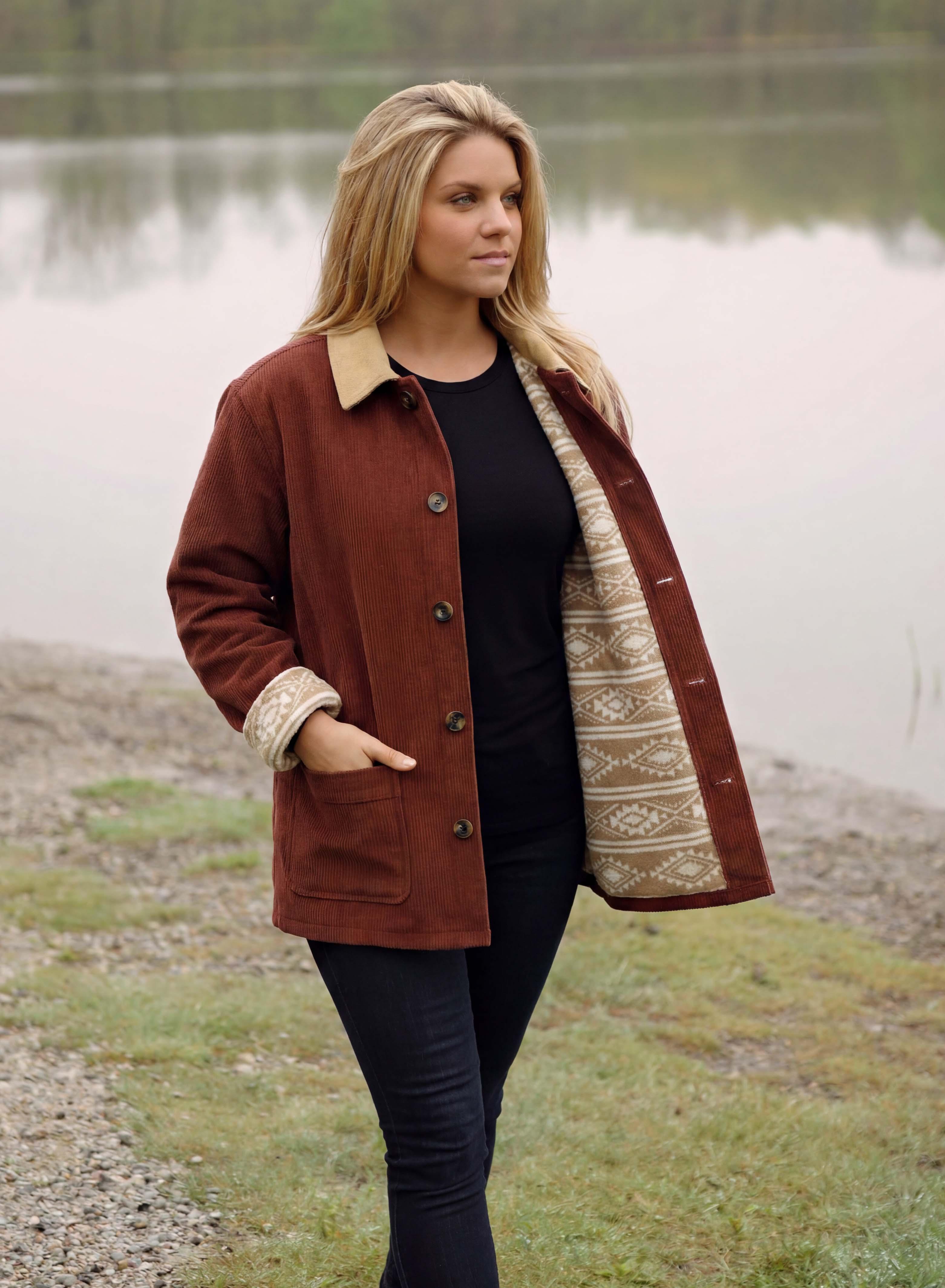 Corduroy Barn Coat - Mocha image