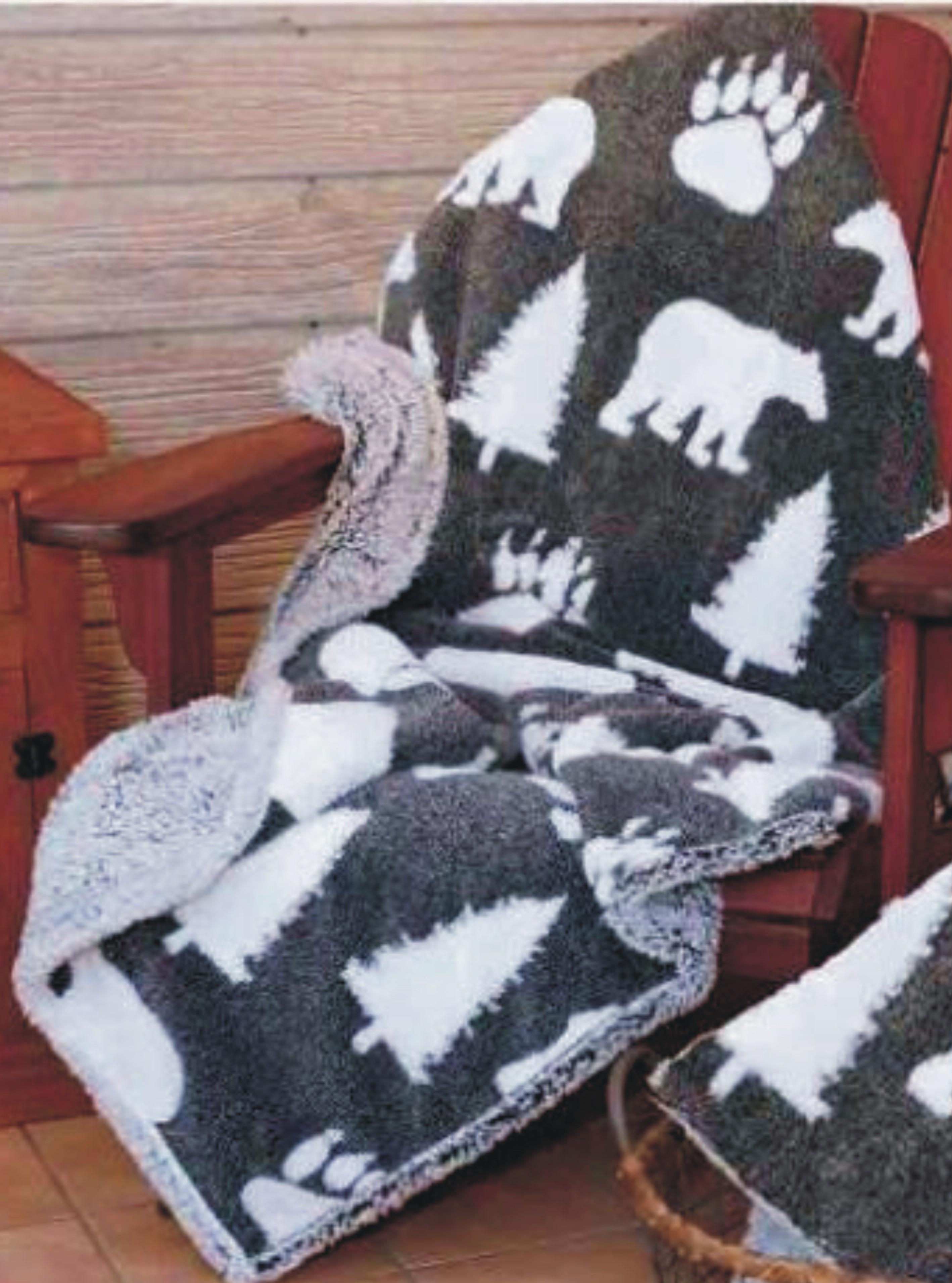 Bear Melange Blanket