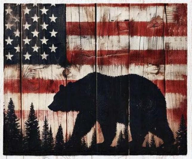 AMERICANA BEAR THROW