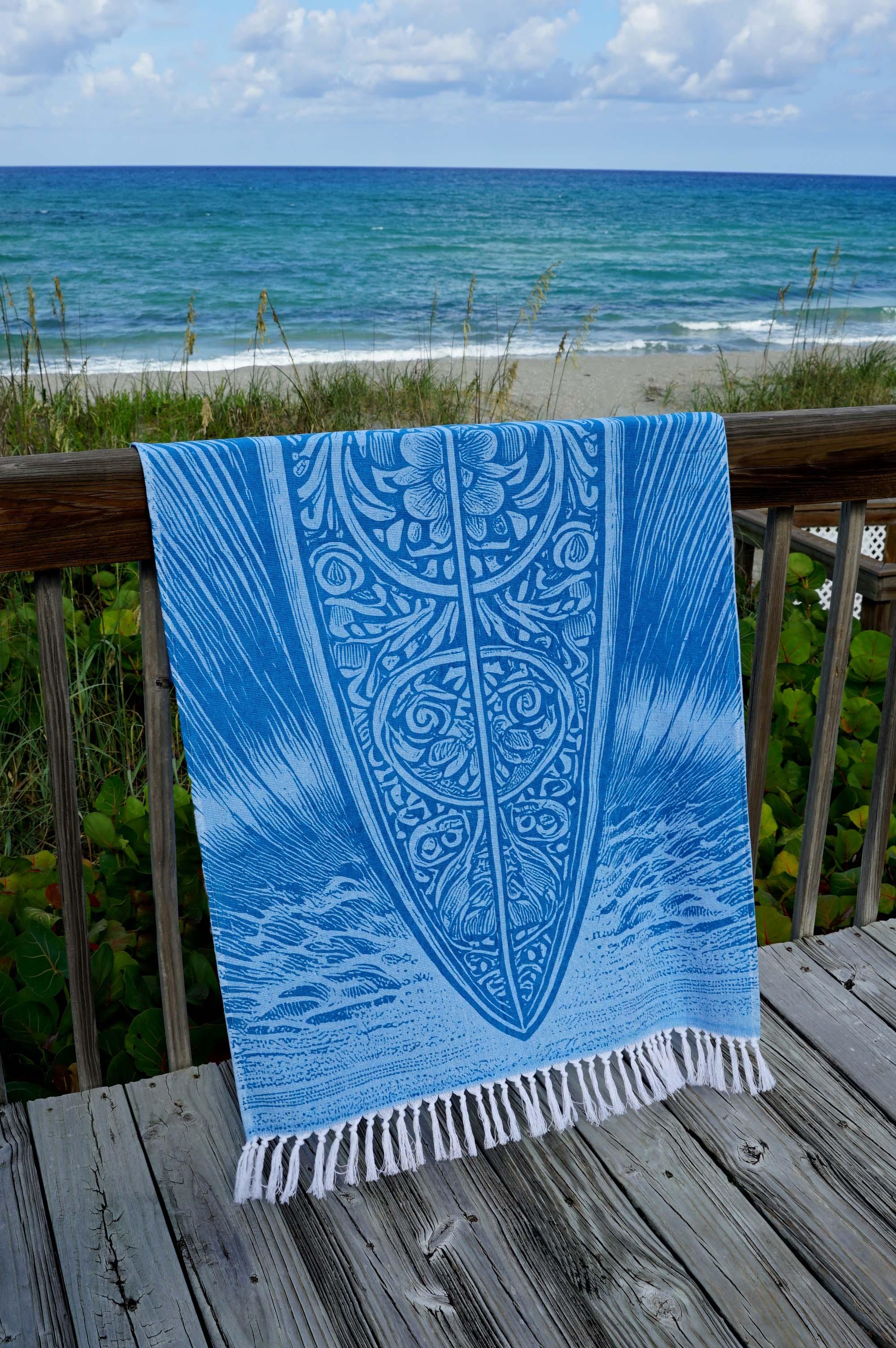SURFBOARD FRINGED TOWEL image