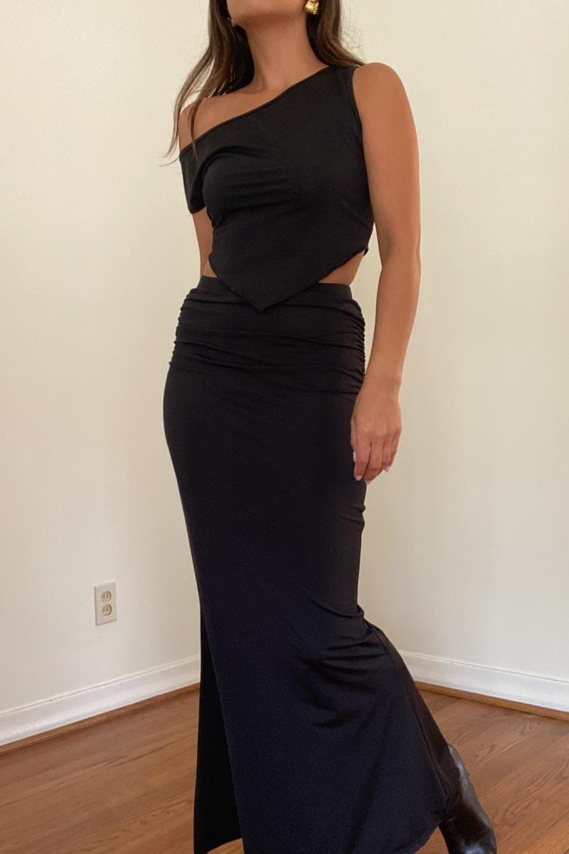 Sheer Folded Waist Flare Pants (Pants Only) (S6457P) image
