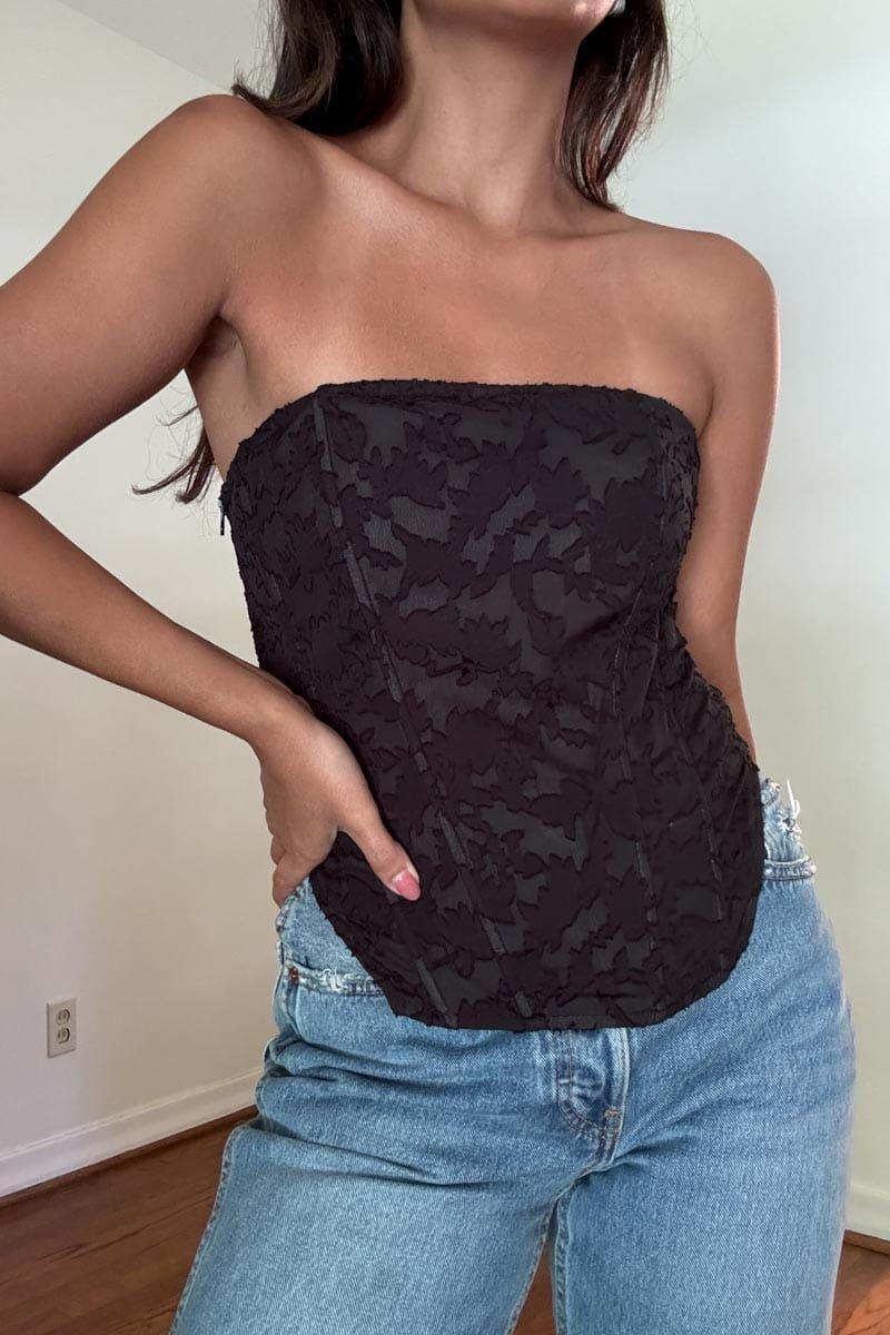 Front Seam Detail Corset Top (S6604T) image