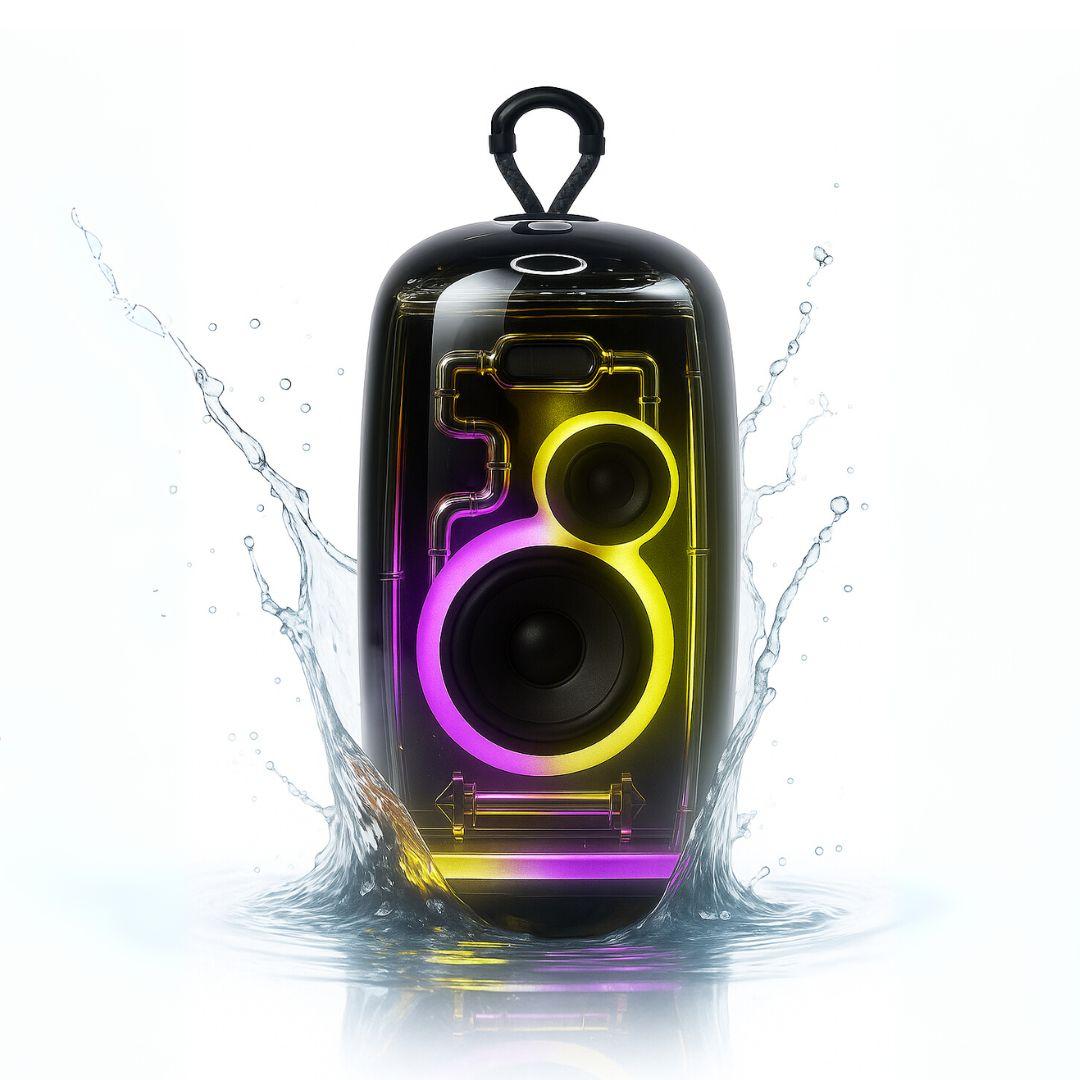 IP-360 RGB LED BLUETOOTH SPEAKER 6HR/10W - BLACK image
