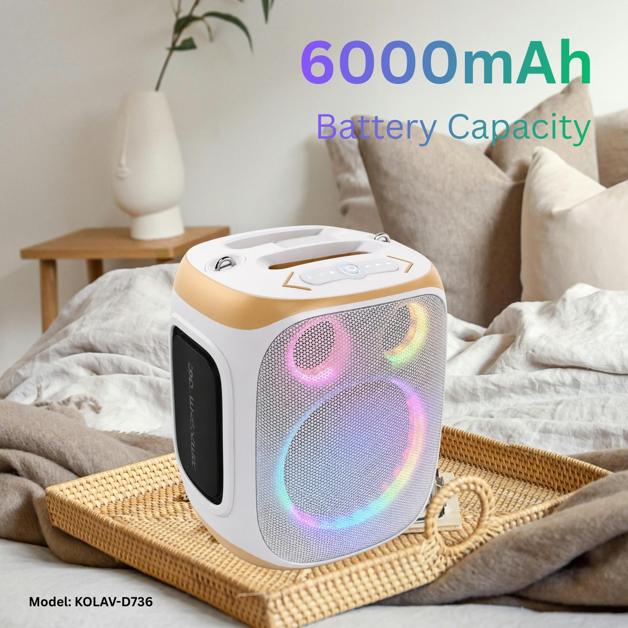 8" PORTABLE SPEAKER -50 Watts- KOLAV-D736