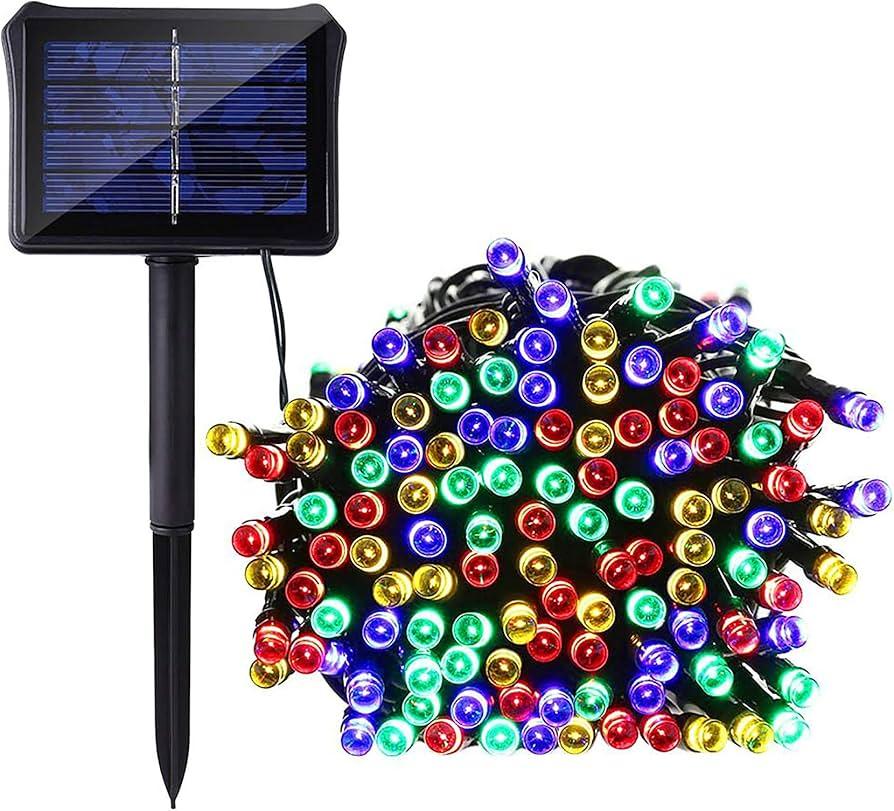 LED SOLAR LIGHTS 64'-200LEDS- MULTICOLOR