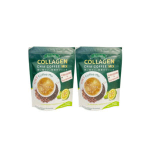 2 Packs FIT GUM Collagen Chia Coffee - 11 in 1 Coffee Mix (10 Sachets per Pack)