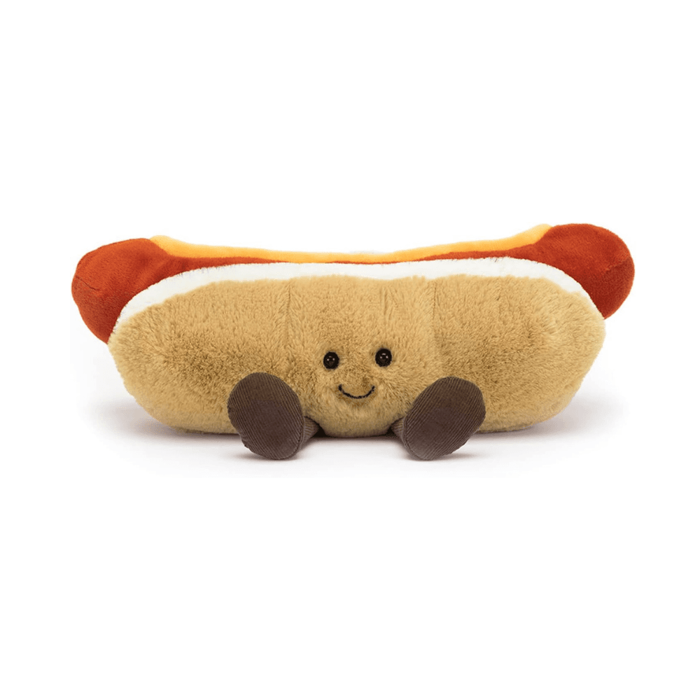 Jellycat Amuseables Hot Dog Stuffed Toy, 10 inches image