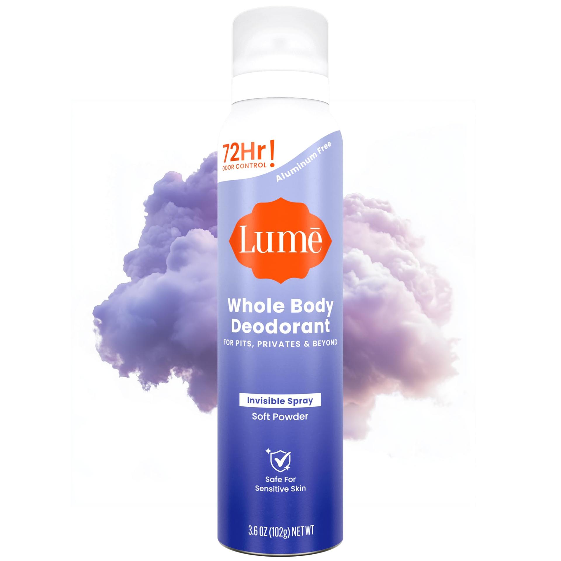 Lume Whole Body Deodorant Spray Aluminum Free, 3.6 oz (B0GT2B68LZ) image