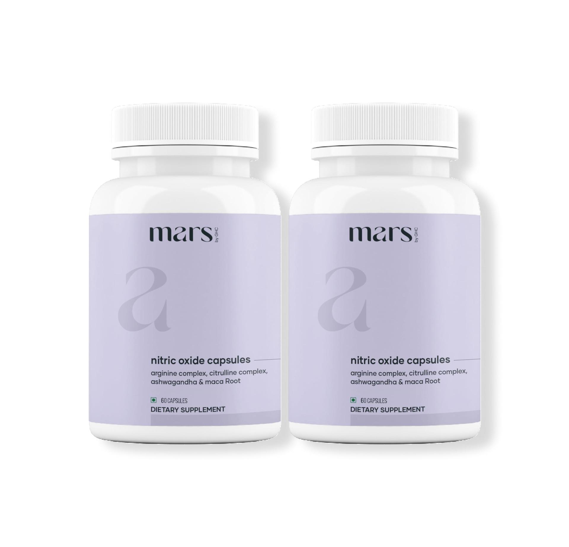 mars by GHC Mars Nitric Oxide Capsules With L-Arginine & L-Citrulline, Pack Of 2 image