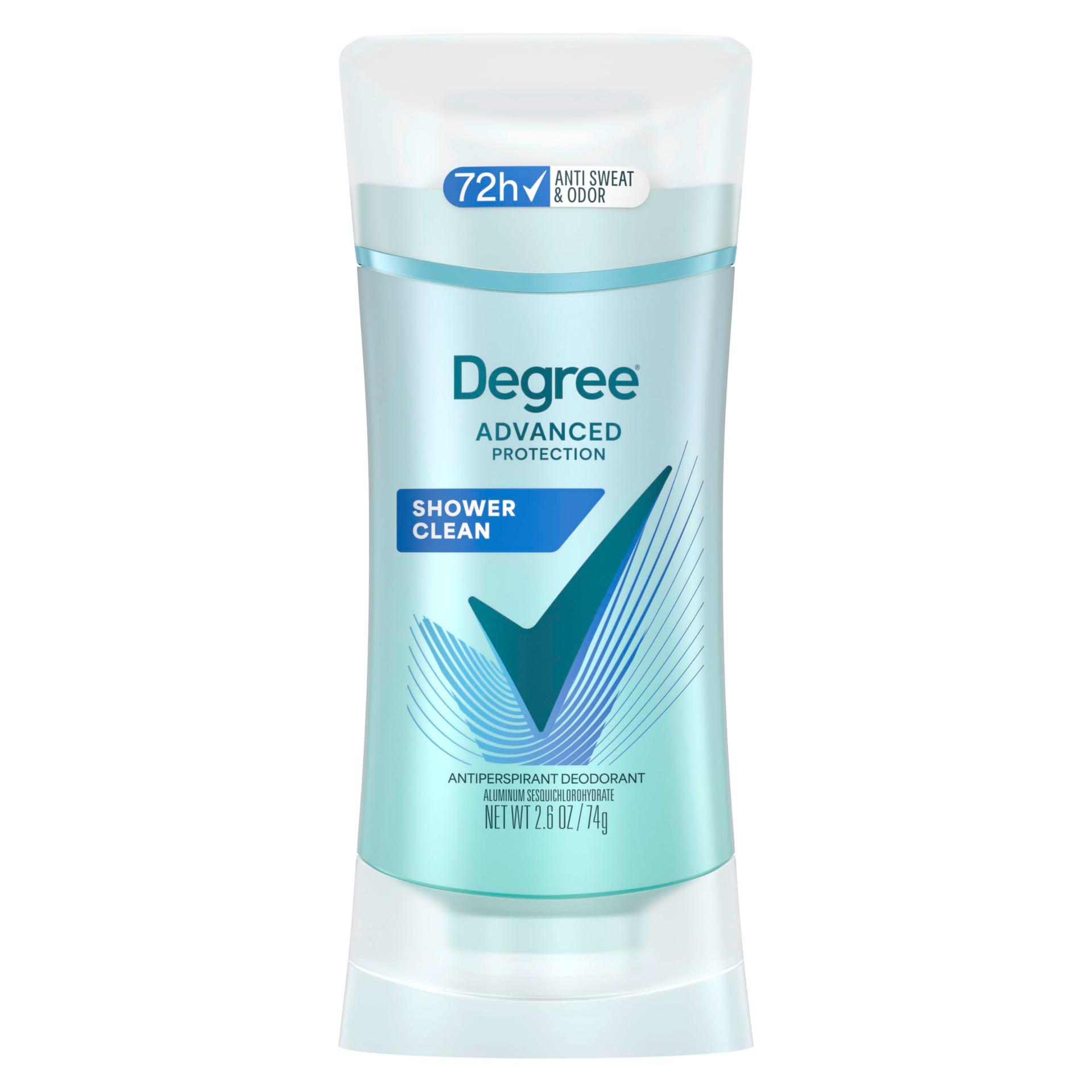 Degree Advanced Protection Antiperspirant Deodorant Shower Clean 72 H 2.6 oz image