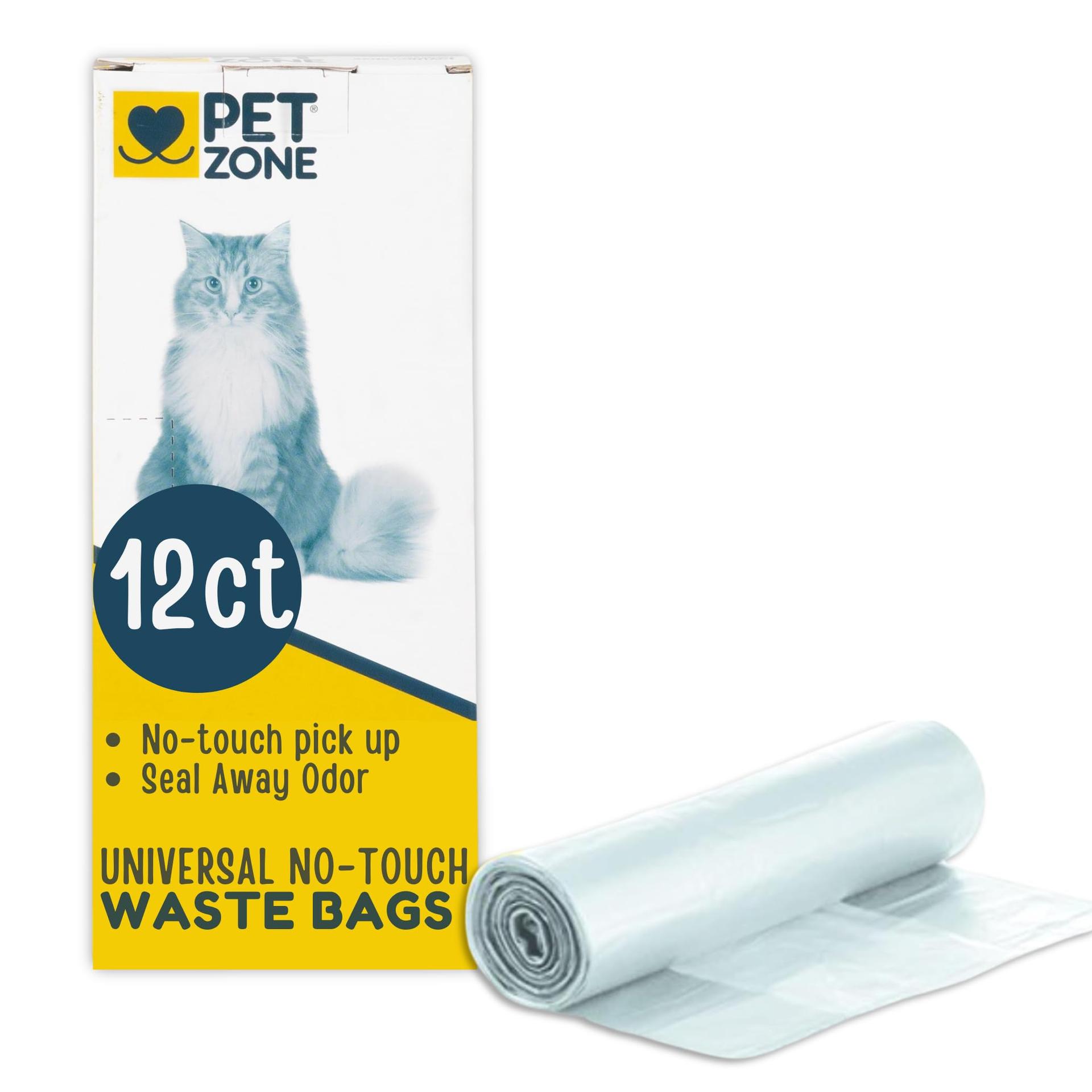 Pet Zone Universal No-Touch Cat Litter & Waste Bags, 12 Pack image