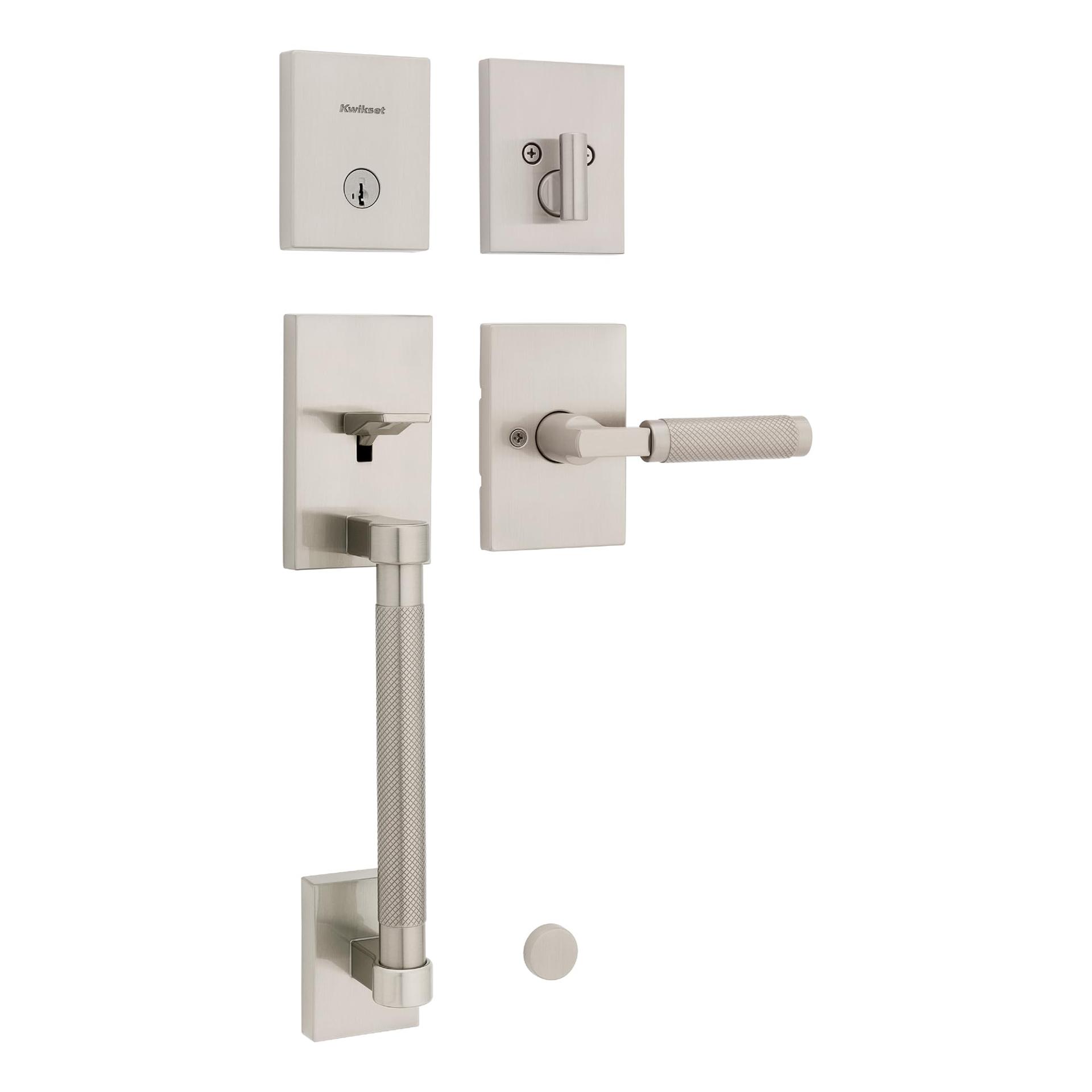 Kwikset Prava Front Door Lock Handle And Deadbolt Set image