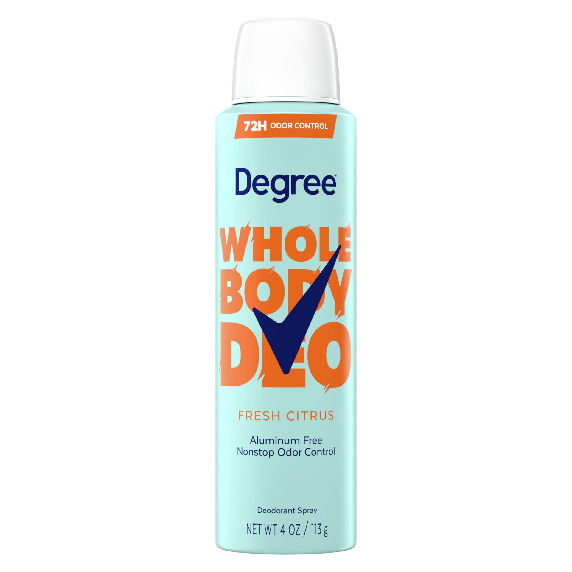 Degree Women Whole Body Deodorant Spray, Aluminum Free 72 H Odor Protection 4 oz image