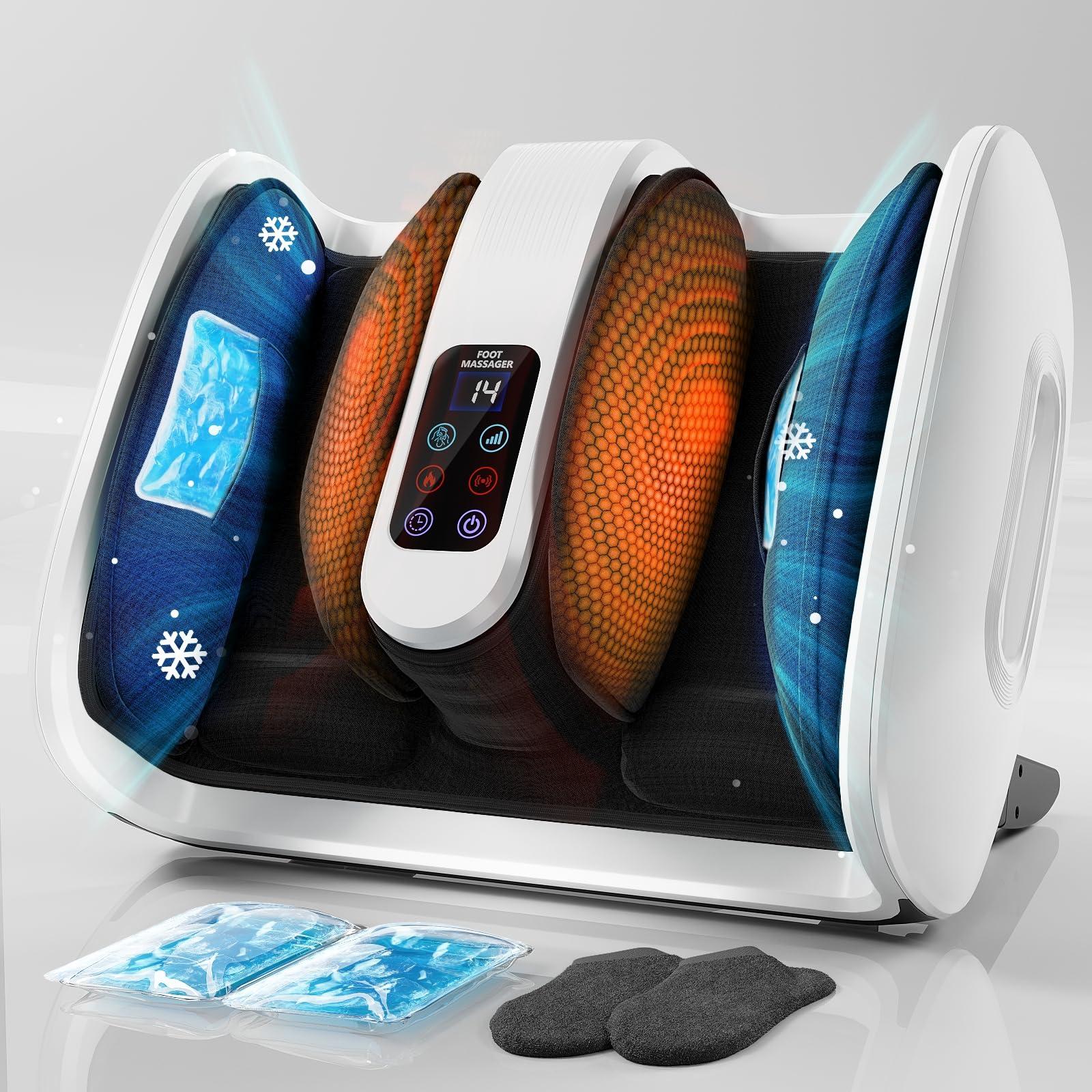 SUMELL Shiatsu Foot Massager For Neuropathy & Plantar Fasciitis Discomfort With Heat image