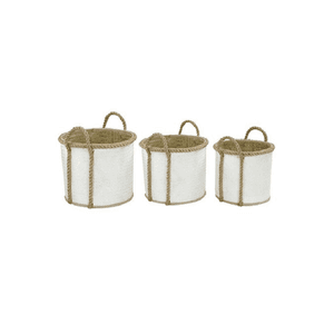PALM LEAF BASKET S/3 17",15", 13"W image