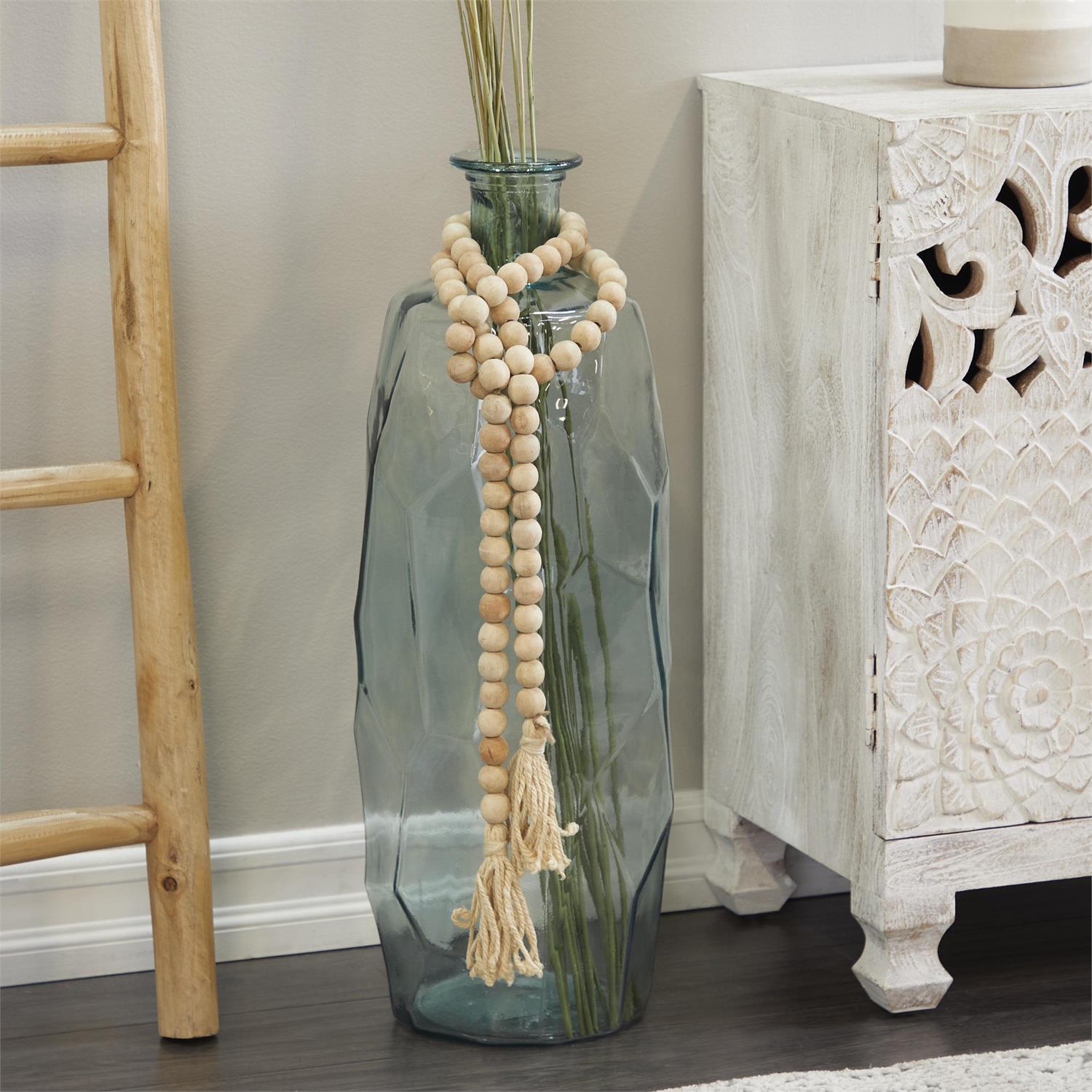 80"  WOOD BEADED GARLAND NATURAL image