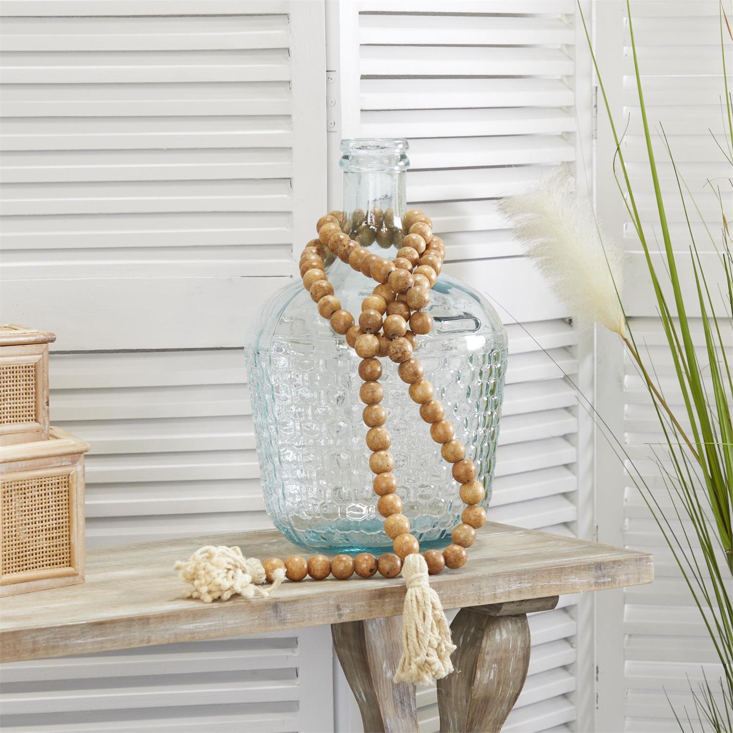80" WOOD BEADED GARLAND CHESTNUT image