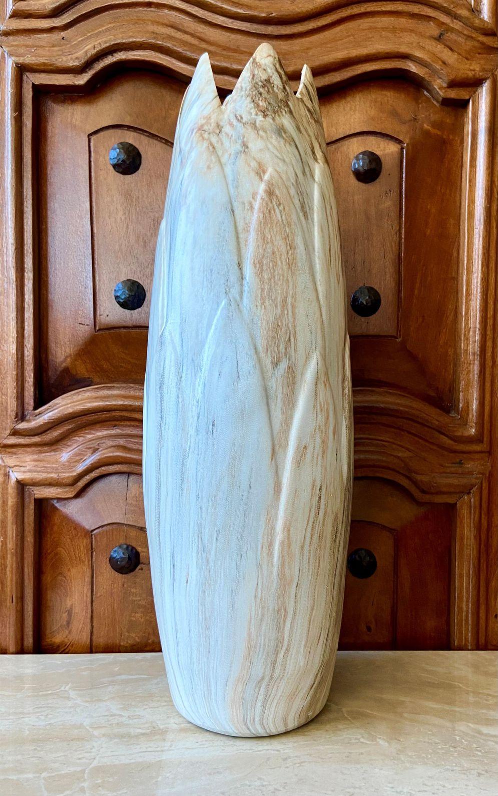 MARBLEIZED FINISH CERAMIC VASE 7'W, 21"H image