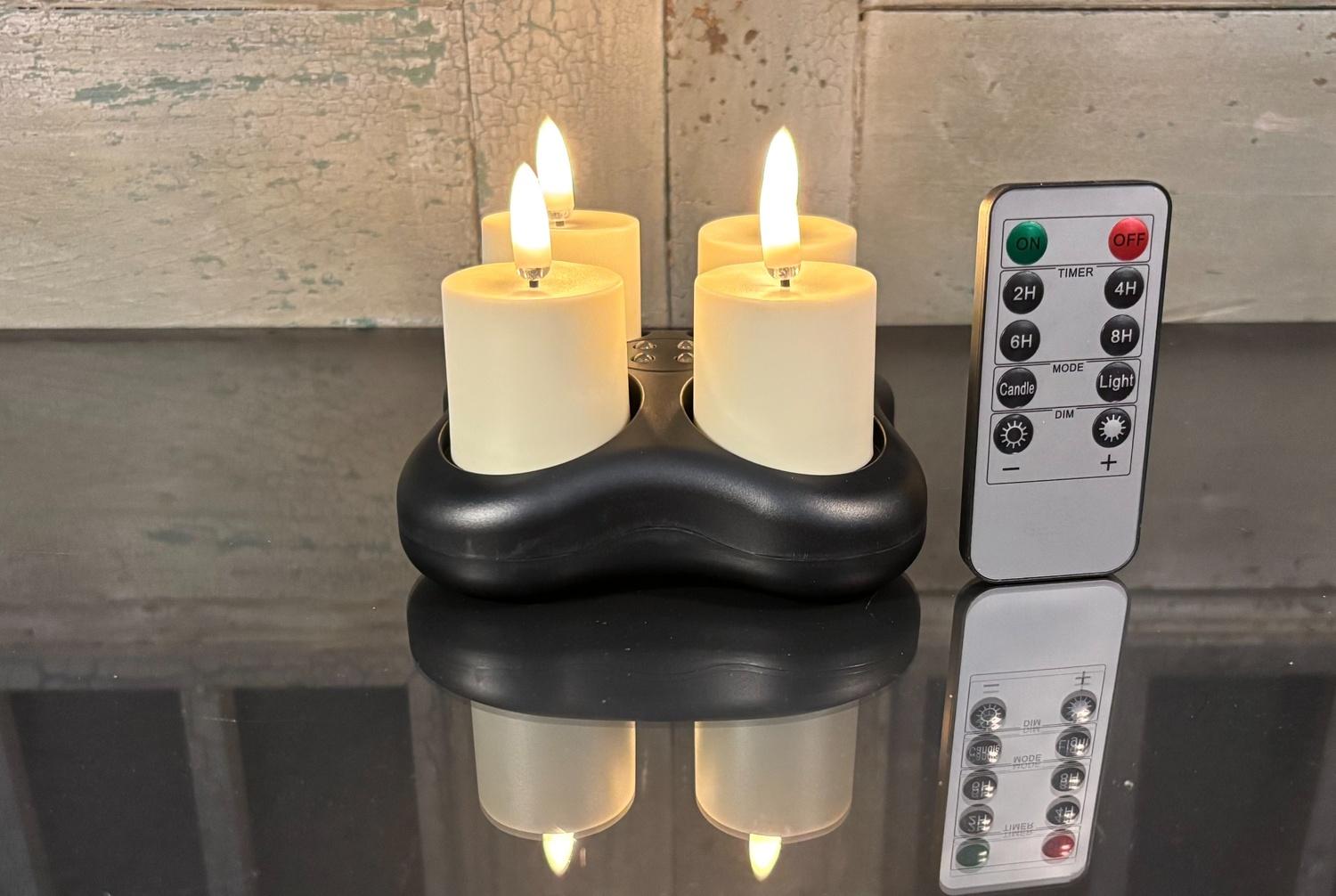 RADIANCE RECHARGEABLE TEA LIGHTS S/4 image