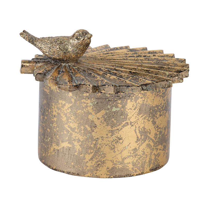 ROUND GILDED TRINKET BOX 5X5X4 image