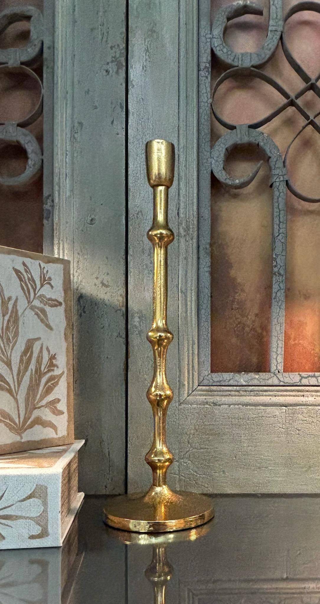 GWEN GOLDEN CANDLESTICK 15.5"H image