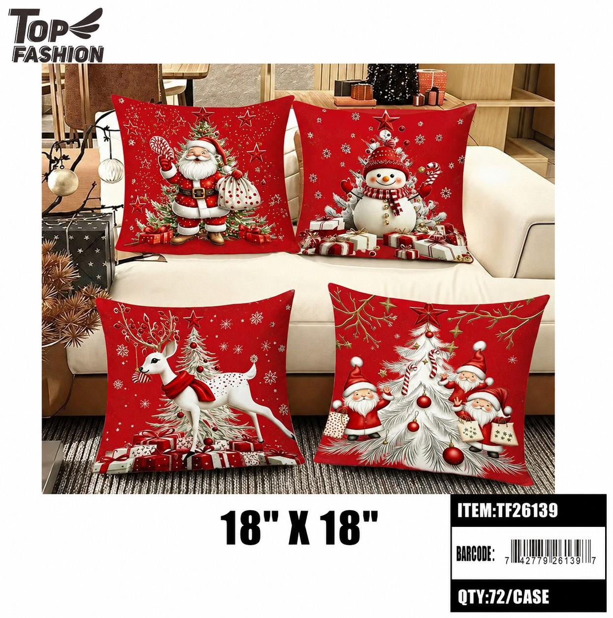 CHRISTMAS PRINTED PILLOW CASE 12PC/6BG/72PC/CS (TF26139) image