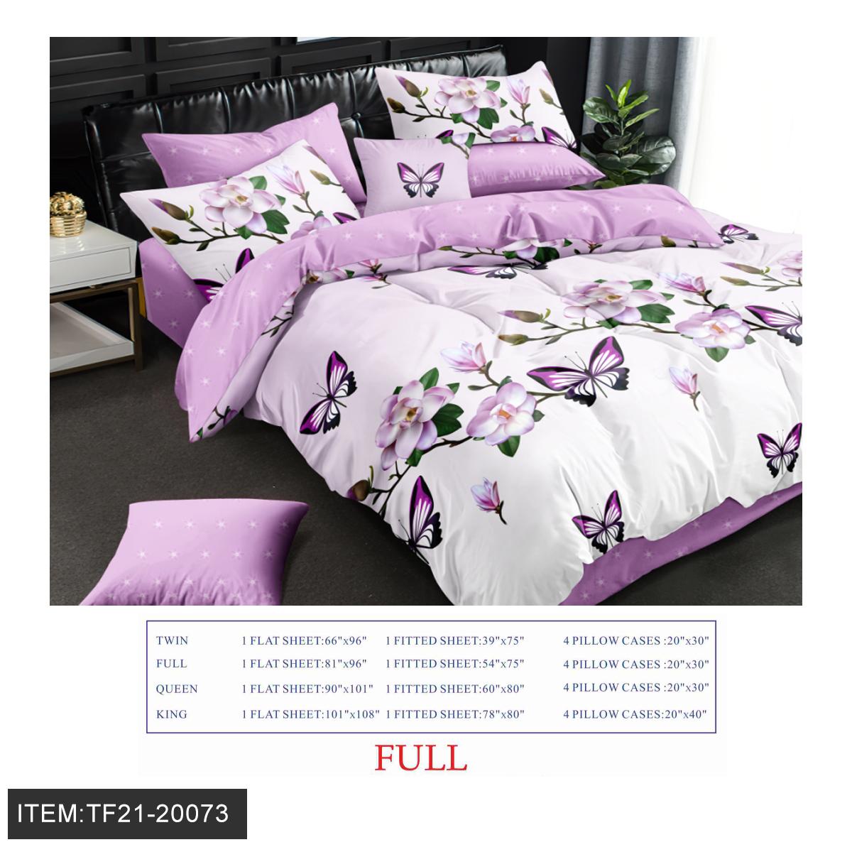 FULL SIZE SIX-PIECE PRINTED BED SHEET 8PC/CS (TF21-20073) image