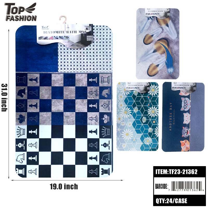 48*78CM MIXED 4 PATTERNS DIATOM MUD FLOOR MAT 24PC/CS (TF23-21362) image