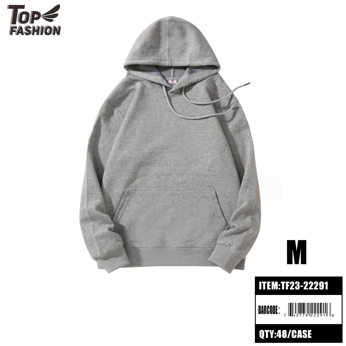 M SIZE LIGHT GRAY HOODIED SWEATSHIRT 48PC/CS