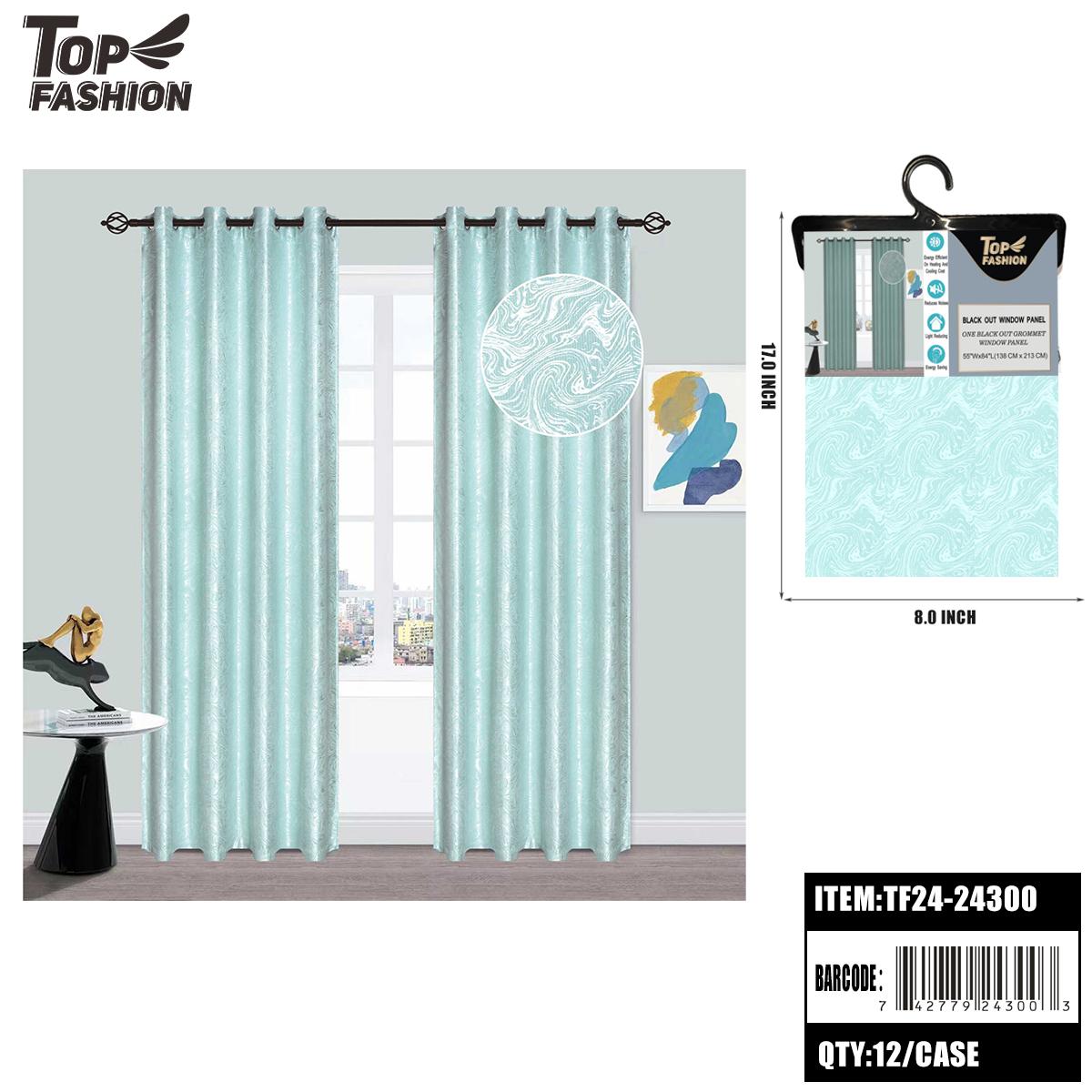 BLACKOUT CURTAINS FLOWING CLOUD JACQUARD (GREEN) 84" 12PC/CS