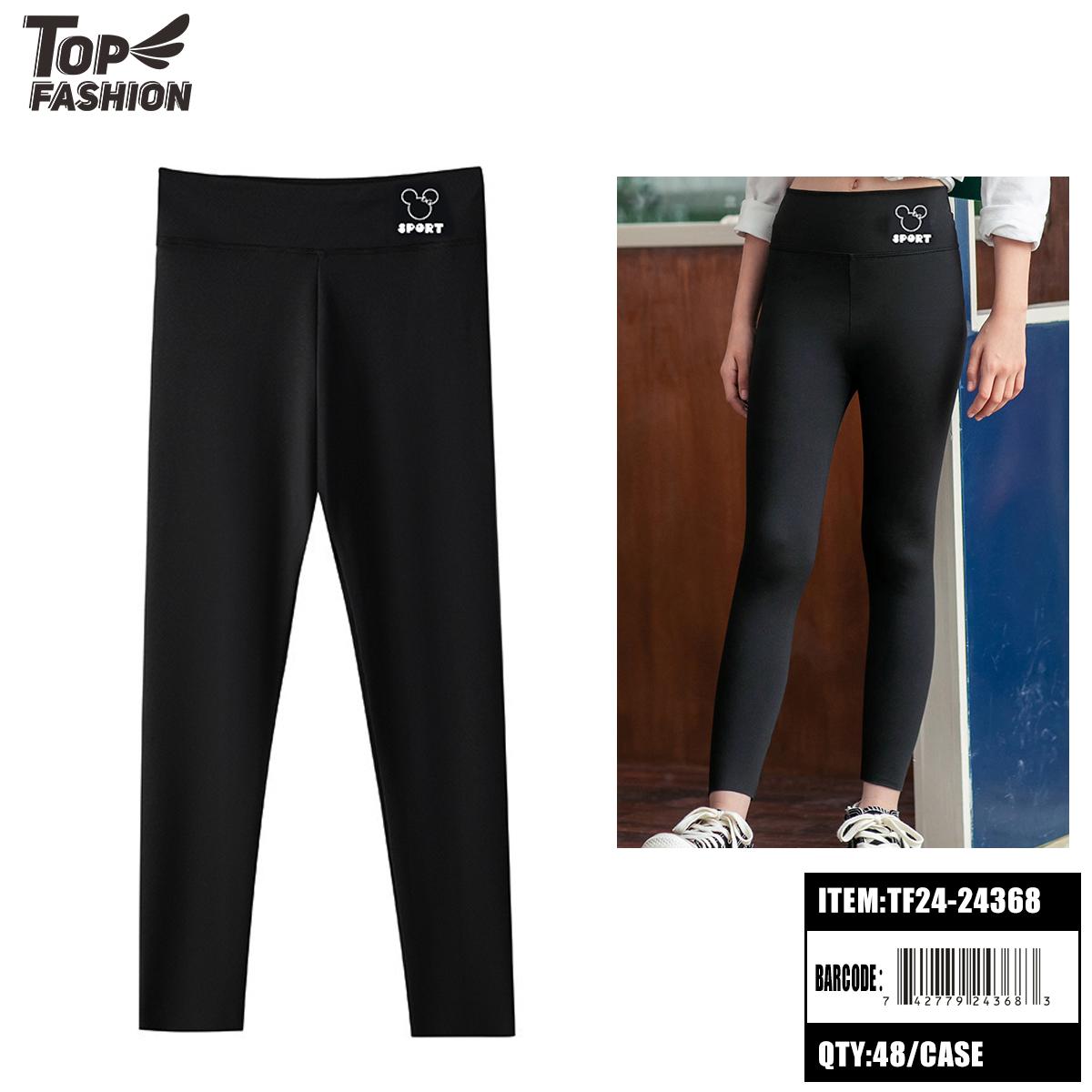 CHILDRENS BLACK THICK BARBIE PANTS (110CM-160CM) 48PC/CS (TF24-24368) image