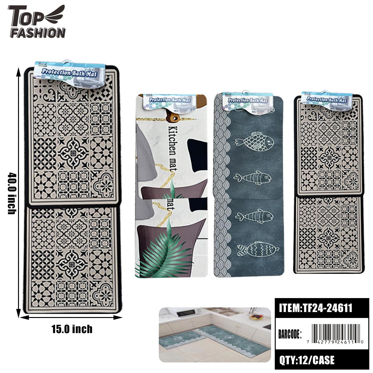 MIX 3TYPES OF DIATOM MUD KITCHEN TWO-PIECE FLOOR MAT 12PC/CS (TF24-24611) image