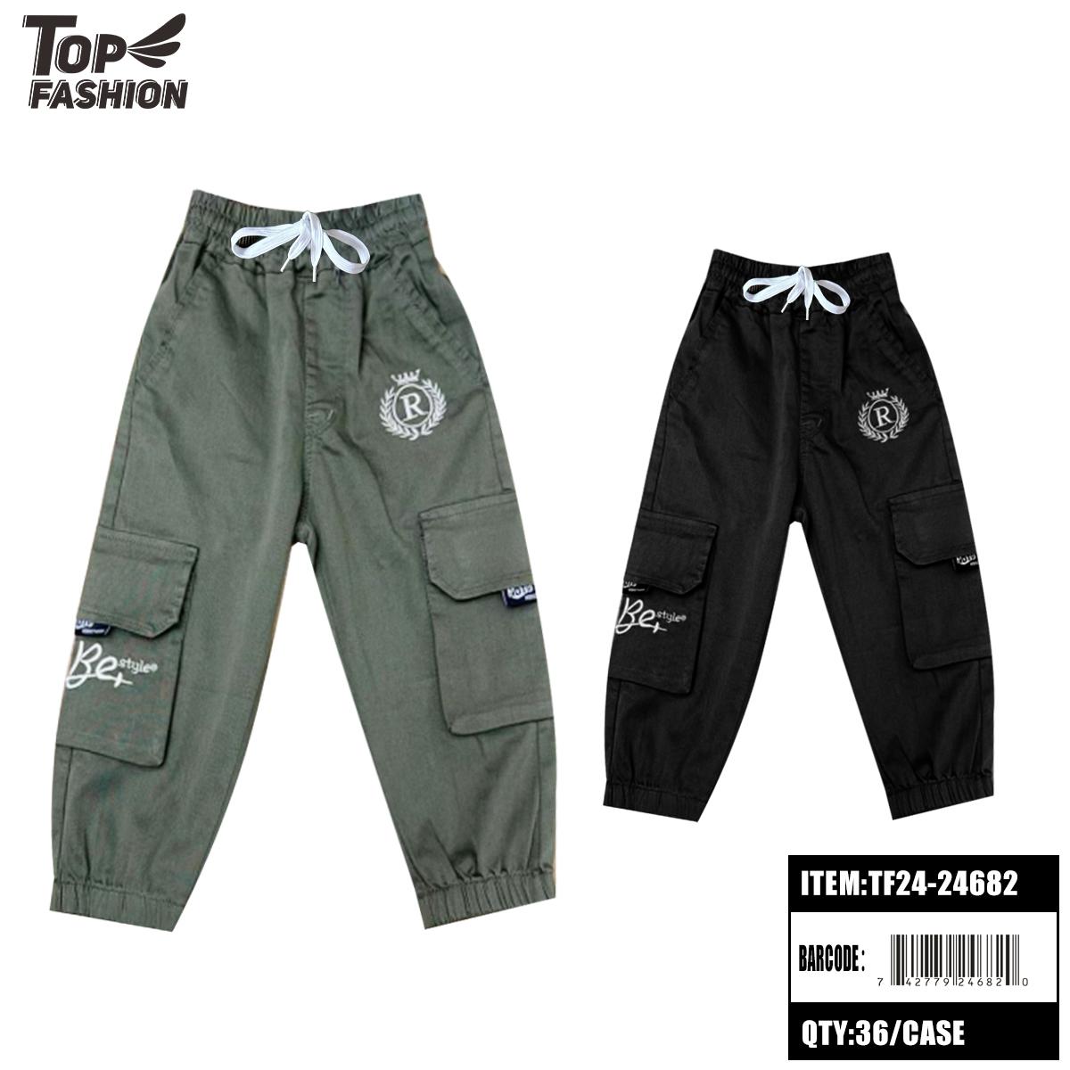 MIXED 2 COLORS BOYS COTTON CARGO PANTS 12PC/3DZ/36PC/CS
