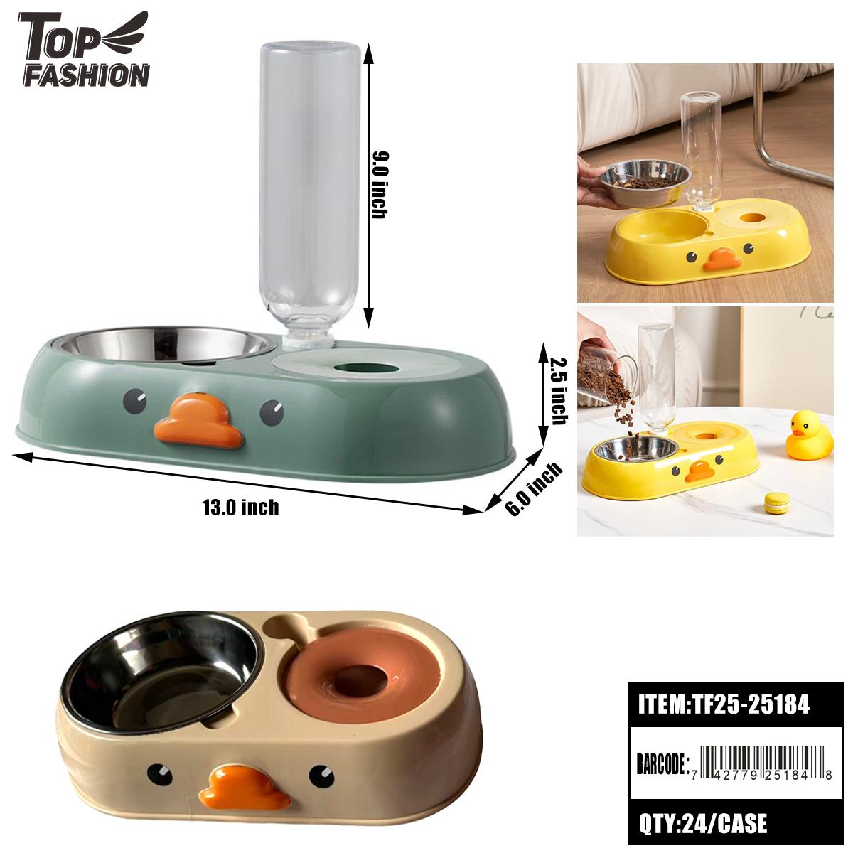 CARTOON PET FEEDER AND AUTOMATIC WATER DISPENSER BOWL 24PC/C image
