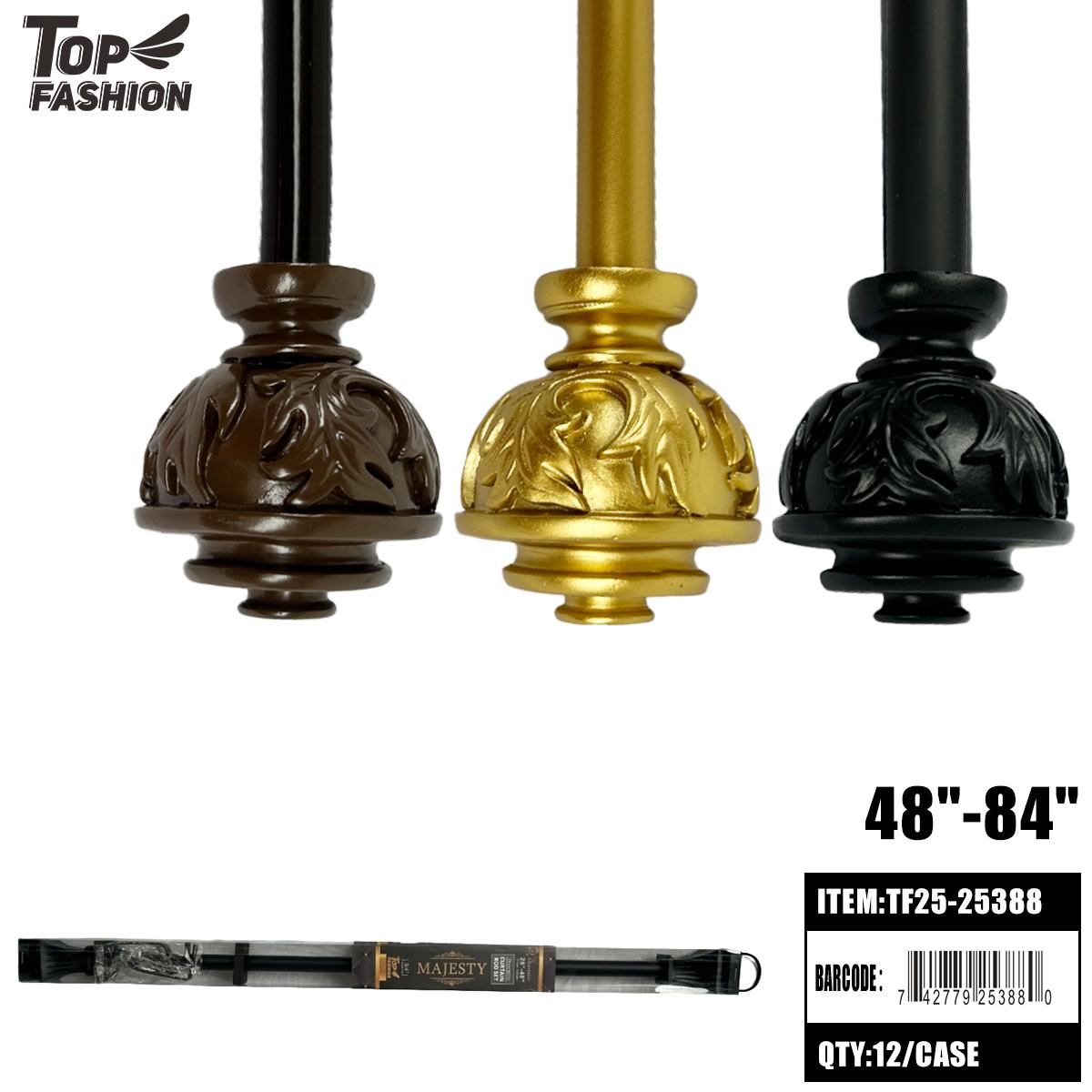 4884 ADJUSTABLE DECORATIVE CURTAIN ROD 12PC/CS image