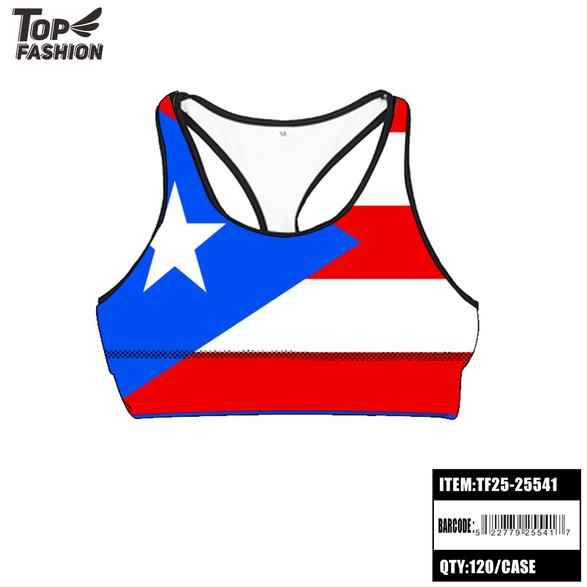 PUERTO RICO FLAG RACERBACK SPORTS BRA 12PC/10DZ/120PC/CS image
