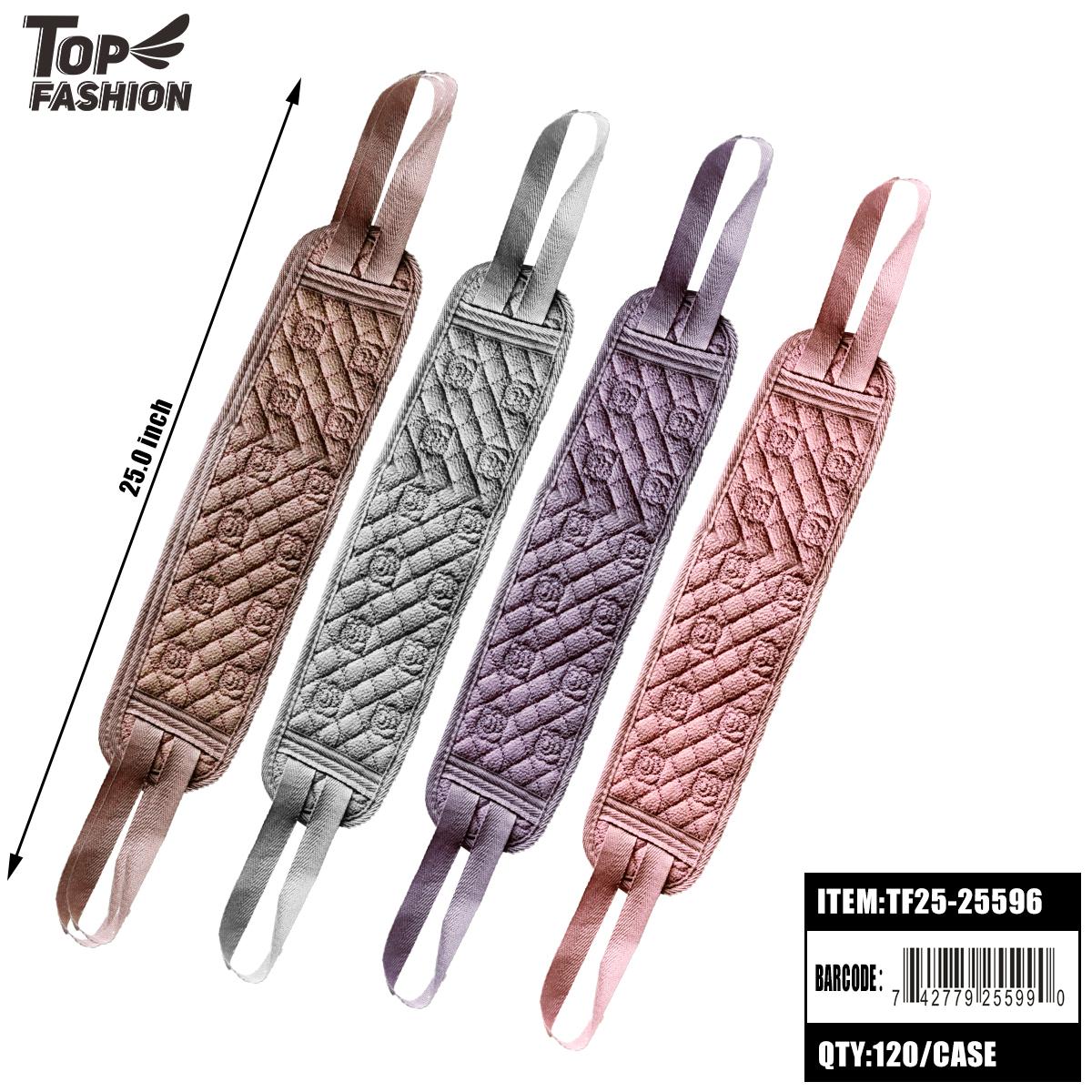 EMBOSSED TEXTURED BATH BACK SCRUBBER STRAP25 6PC/20BG/120P image