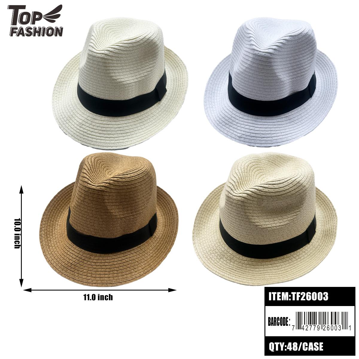 MENS FEDORA HAT-ASSORTED 4 COLORS 4DZ/CS (TF26003) image