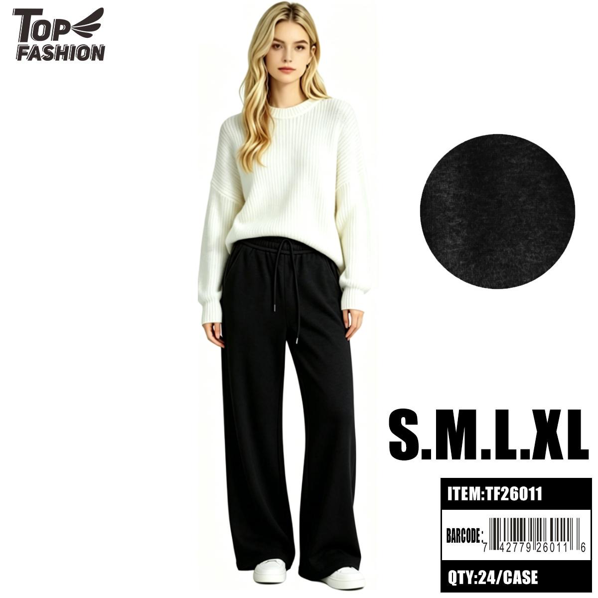 WOMENS LOOSE FIT CASUAL PANTS BLACK 6PC/4BG/24PC/CS