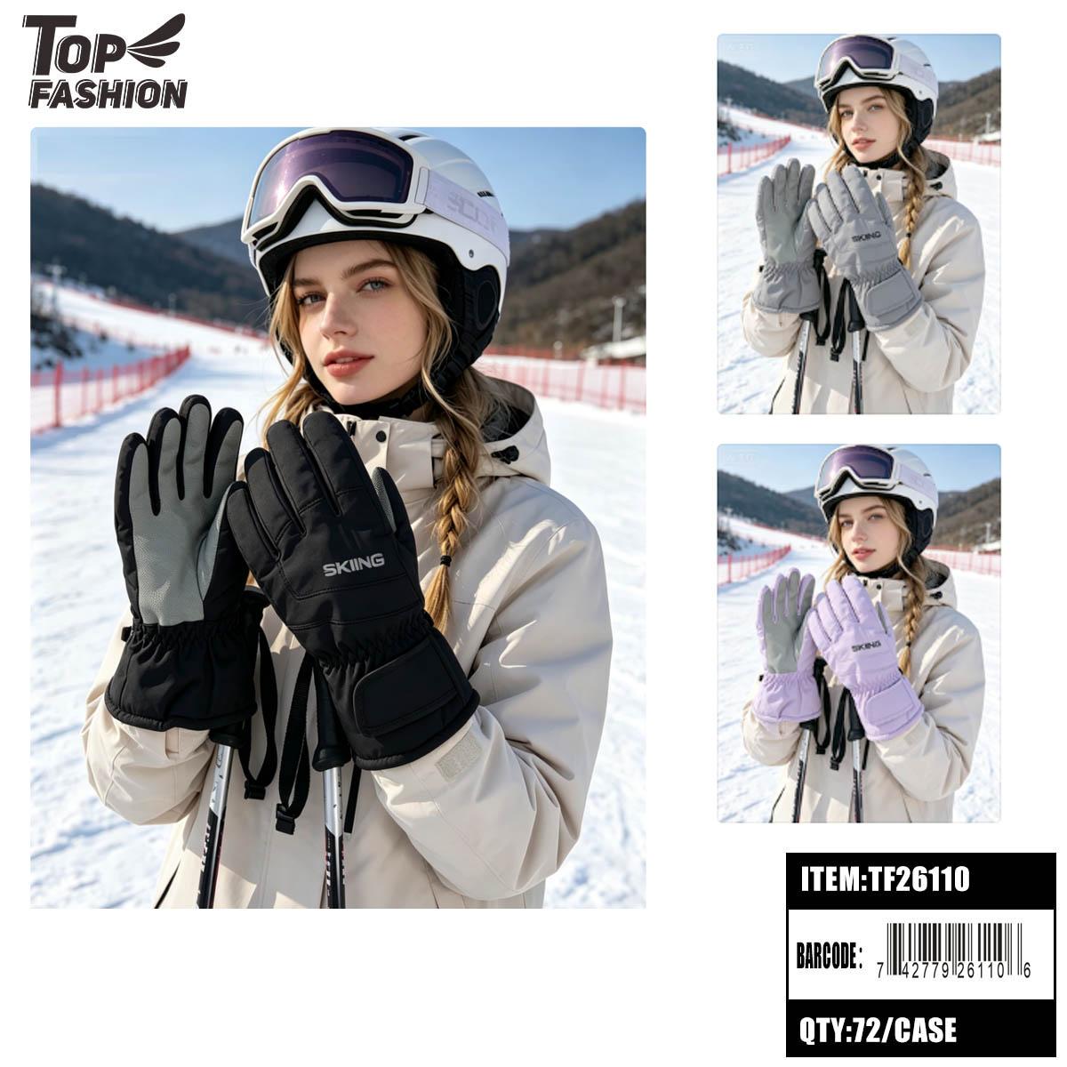 WOMENS GLOVES 3CLR FLEECE LINED TOUCHSCREEN 6DZ/CS (TF26110) image